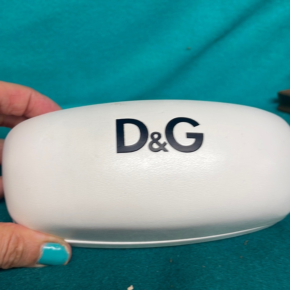 Dolce & Gabbana D&G eye glass case white